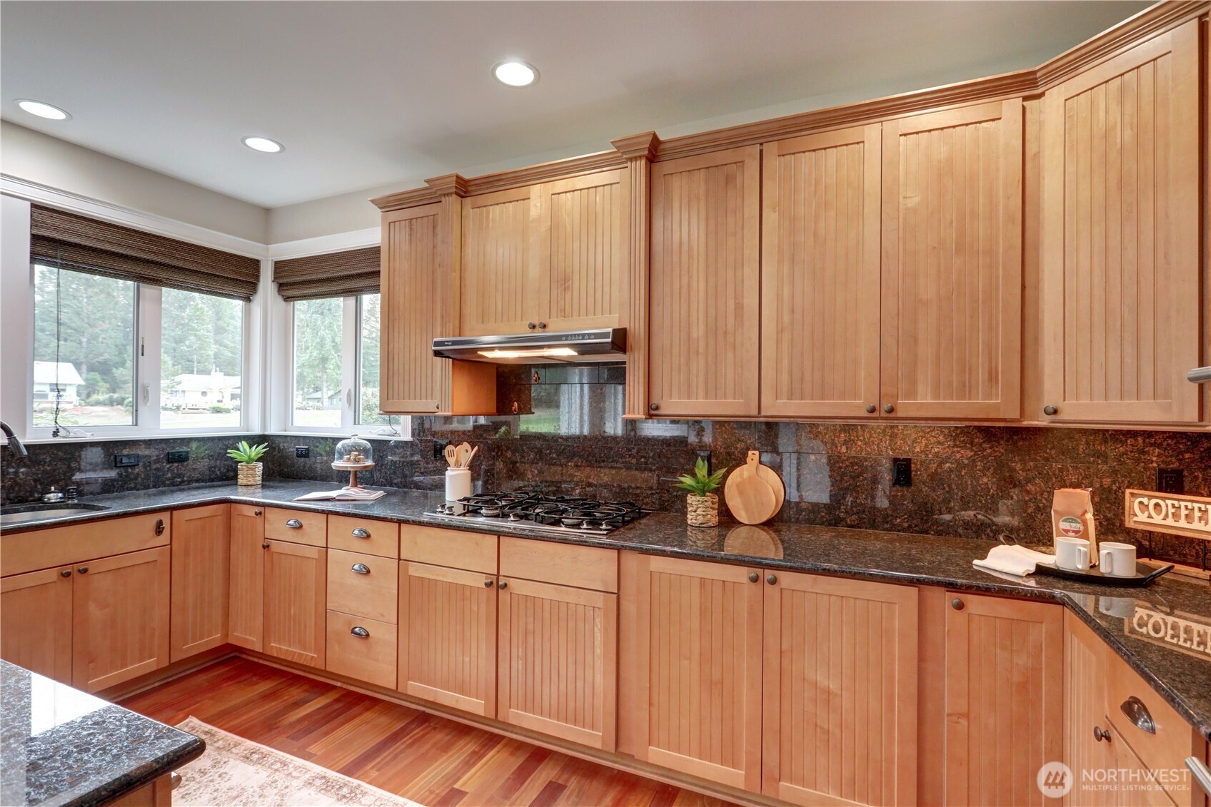 280 East Laurel Park Union, WA 98592 - Photo 15 of 39 a kitchen with stainless steel appliances granite countertop a sink a stove and cabinets