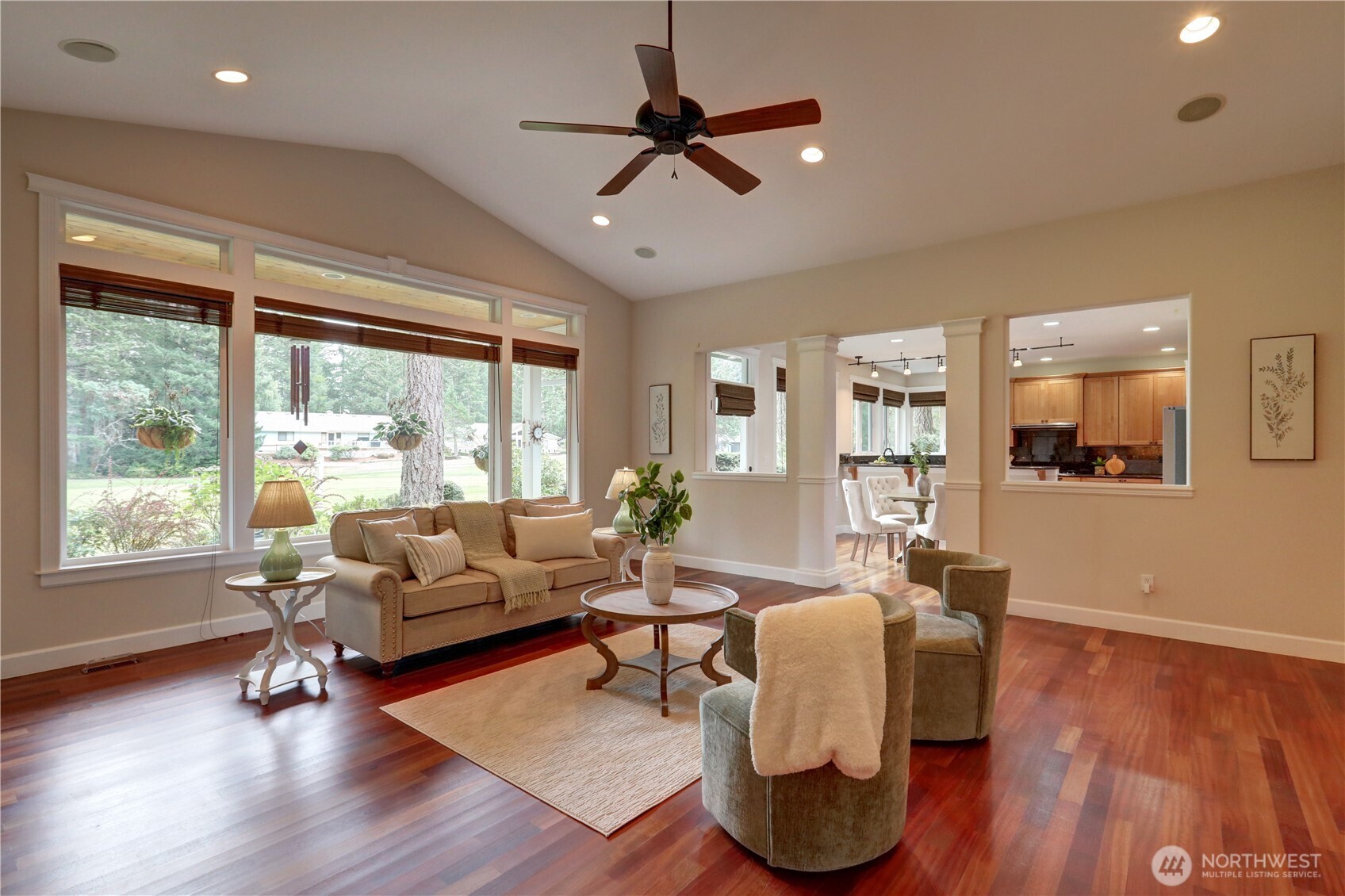 280 East Laurel Park Union, WA 98592 - Photo 10 of 39 a living room with fireplace furniture and a wooden floor