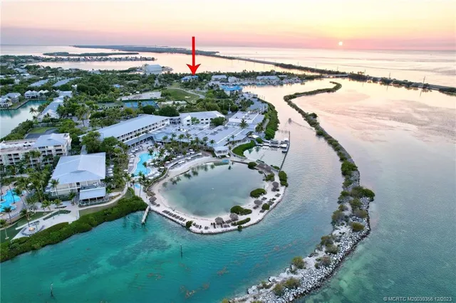 an aerial view of a house with a garden and lake view