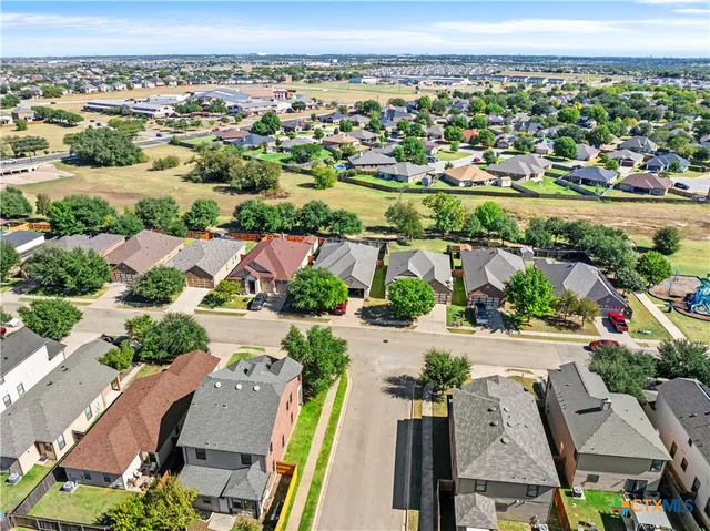 an aerial view of a city