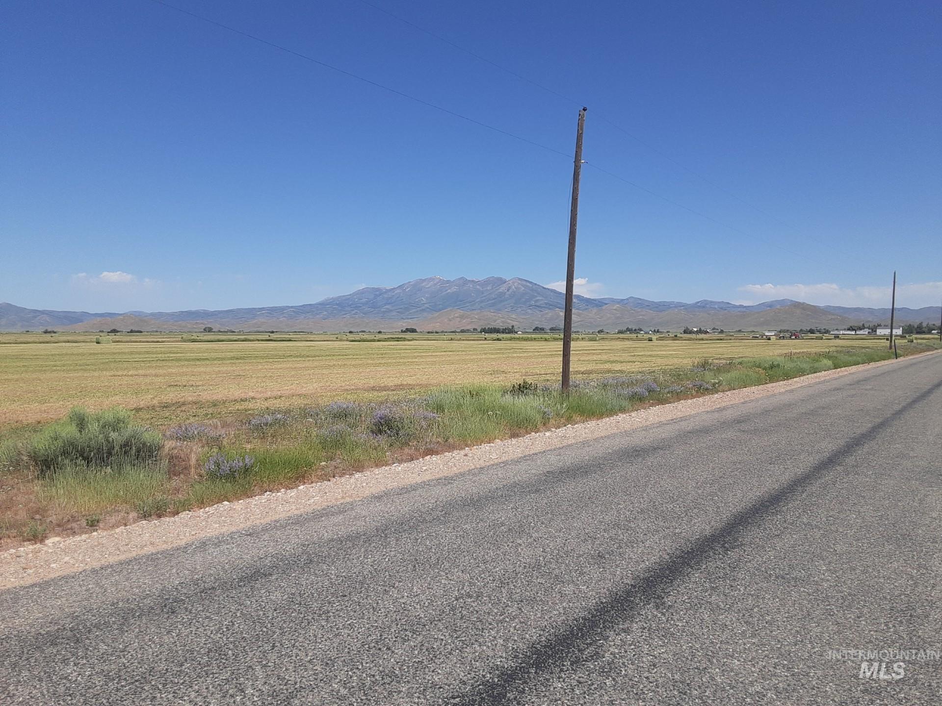 Mountain view with rural landscape