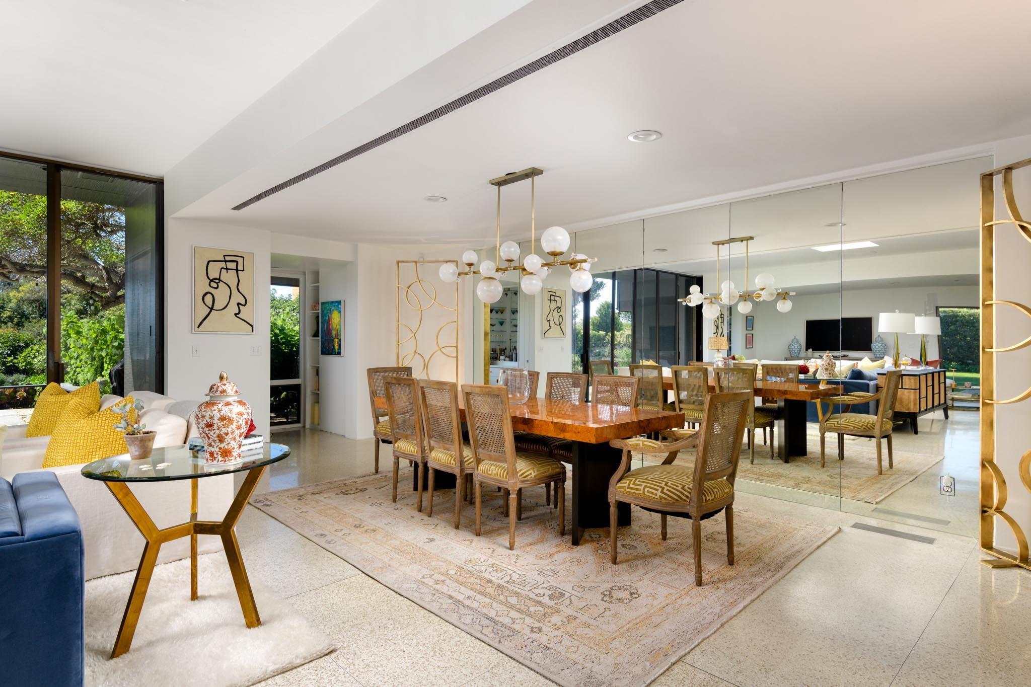 1695 Fernald Point Lane Montecito, CA 93108 - Photo 18 of 38 a view of a dining room with furniture and chandelier