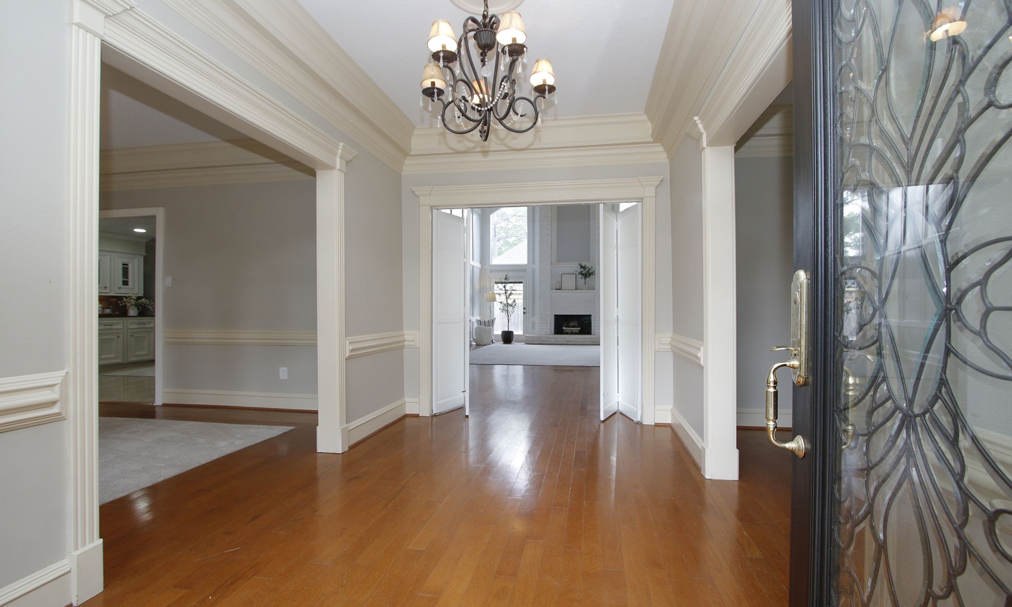 16114 Kempton Park Drive Spring, TX 77379 - Photo 5 of 46 LEAD GLASS FRONT DOORS - Enter the home through beautiful double lead glass front doors.