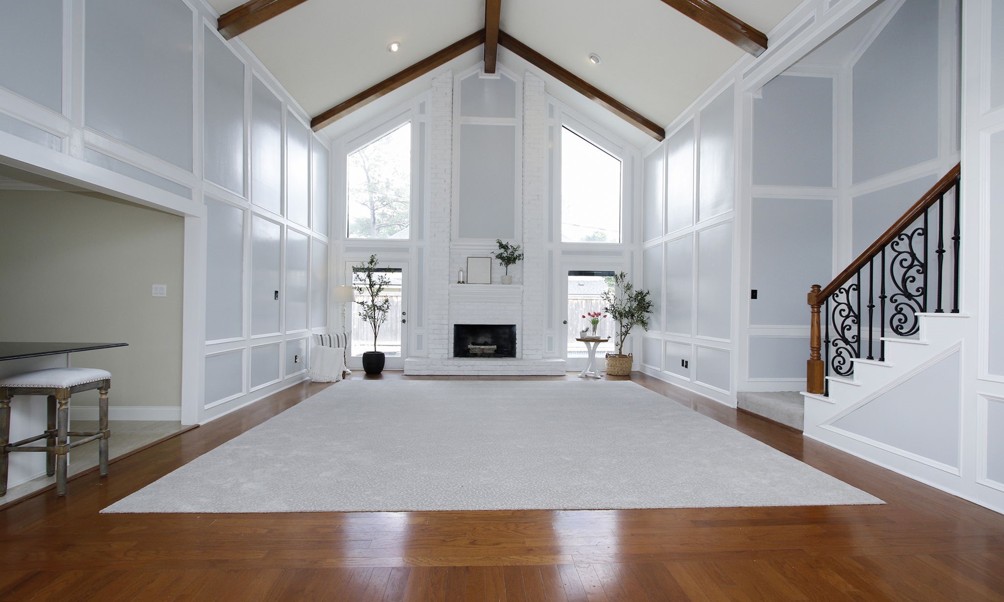 16114 Kempton Park Drive Spring, TX 77379 - Photo 7 of 46 TWO STORY MAIN LIVING AREA - This massive living area is light an bright with new sculptured carpet and wood beams.