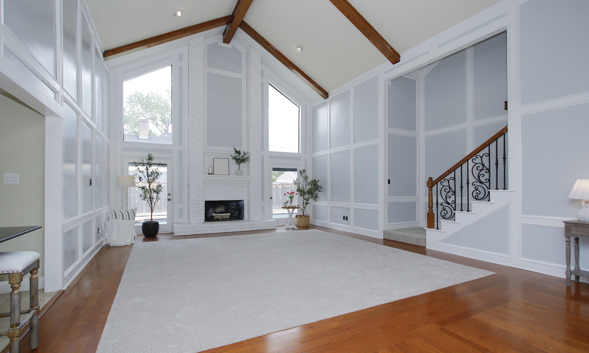 16114 Kempton Park Drive Spring, TX 77379 - Photo 8 of 46 WROUGHT IRON STAIR RAILS - Leading to the second floors are the stairs with new carpet and wrought iron railing.