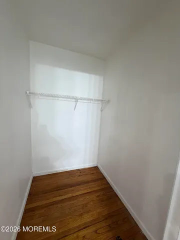 a view of small space with racks on the wall