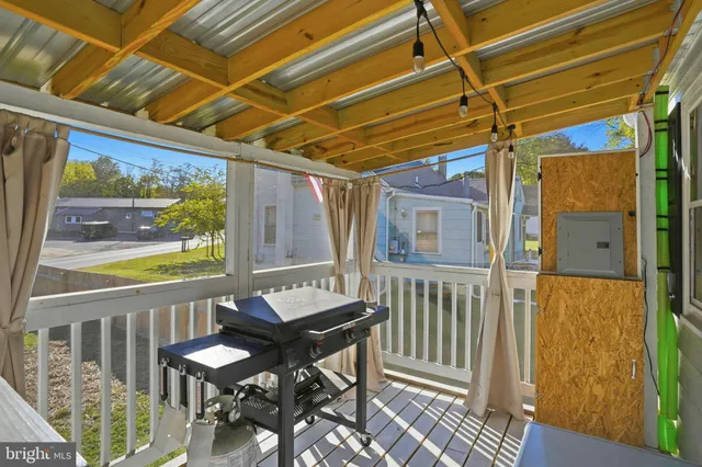 a outdoor space with furniture