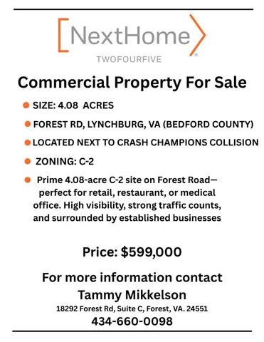 $599,000 | 0 Forest Road, Forest, VA 24502