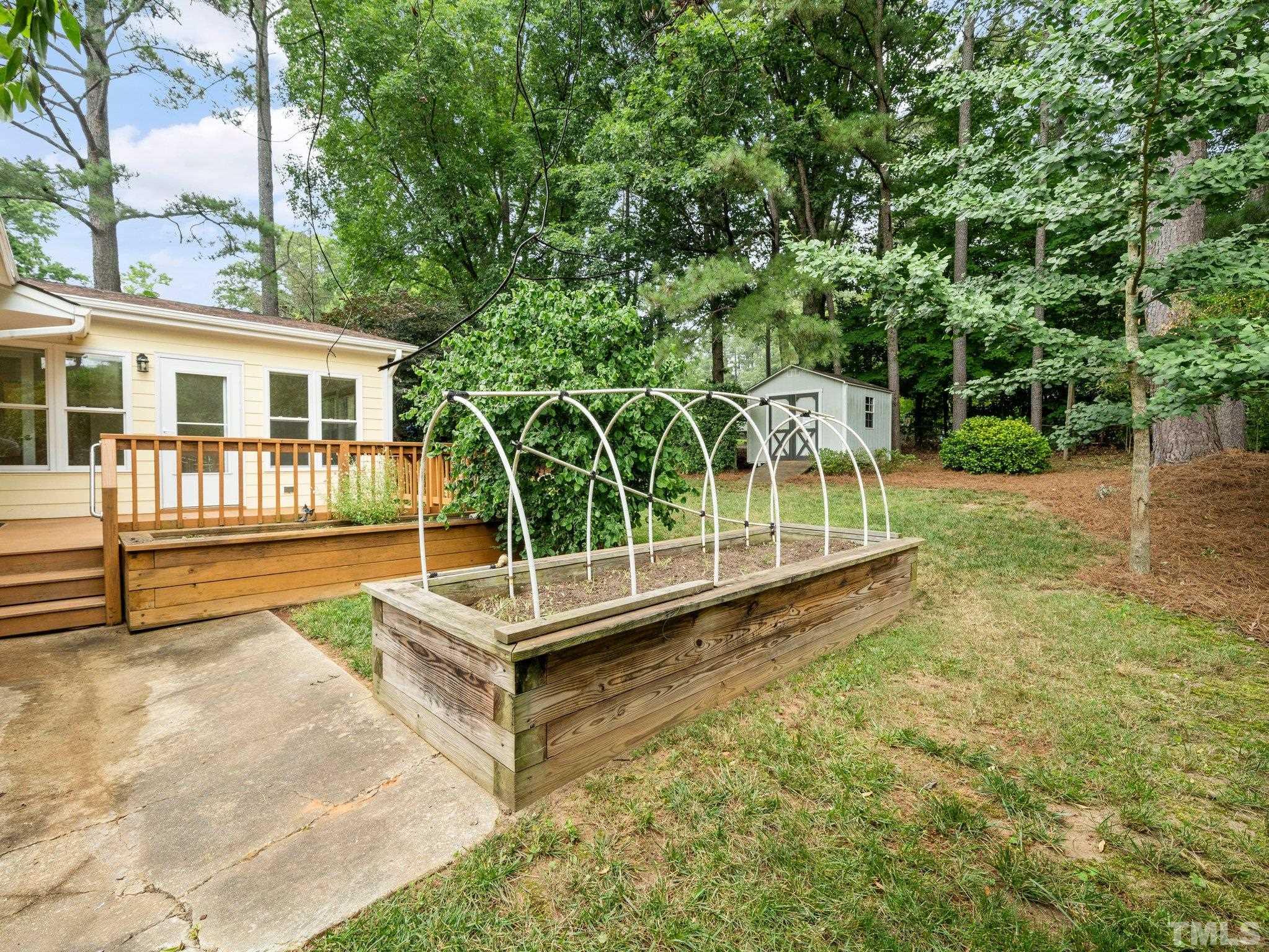 1413 Ashburton Road Raleigh, NC 27606 - Photo 17 of 27 a view of a house with a backyard