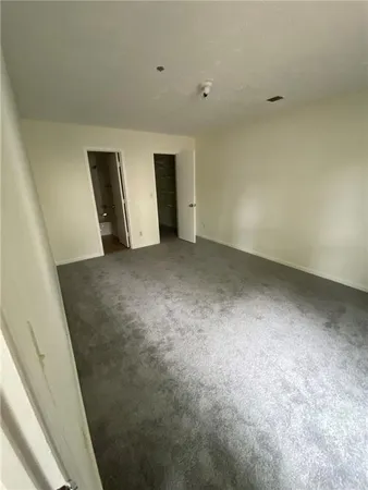 an empty room with closet