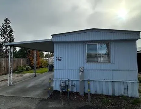 a backyard of a house