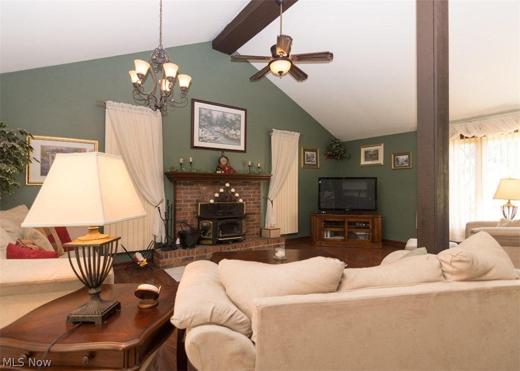 1720 Carlton Road Cleveland, OH 44134 - Photo 5 of 26 The exposed ceiling beam contributes to the classic appeal of the great room.