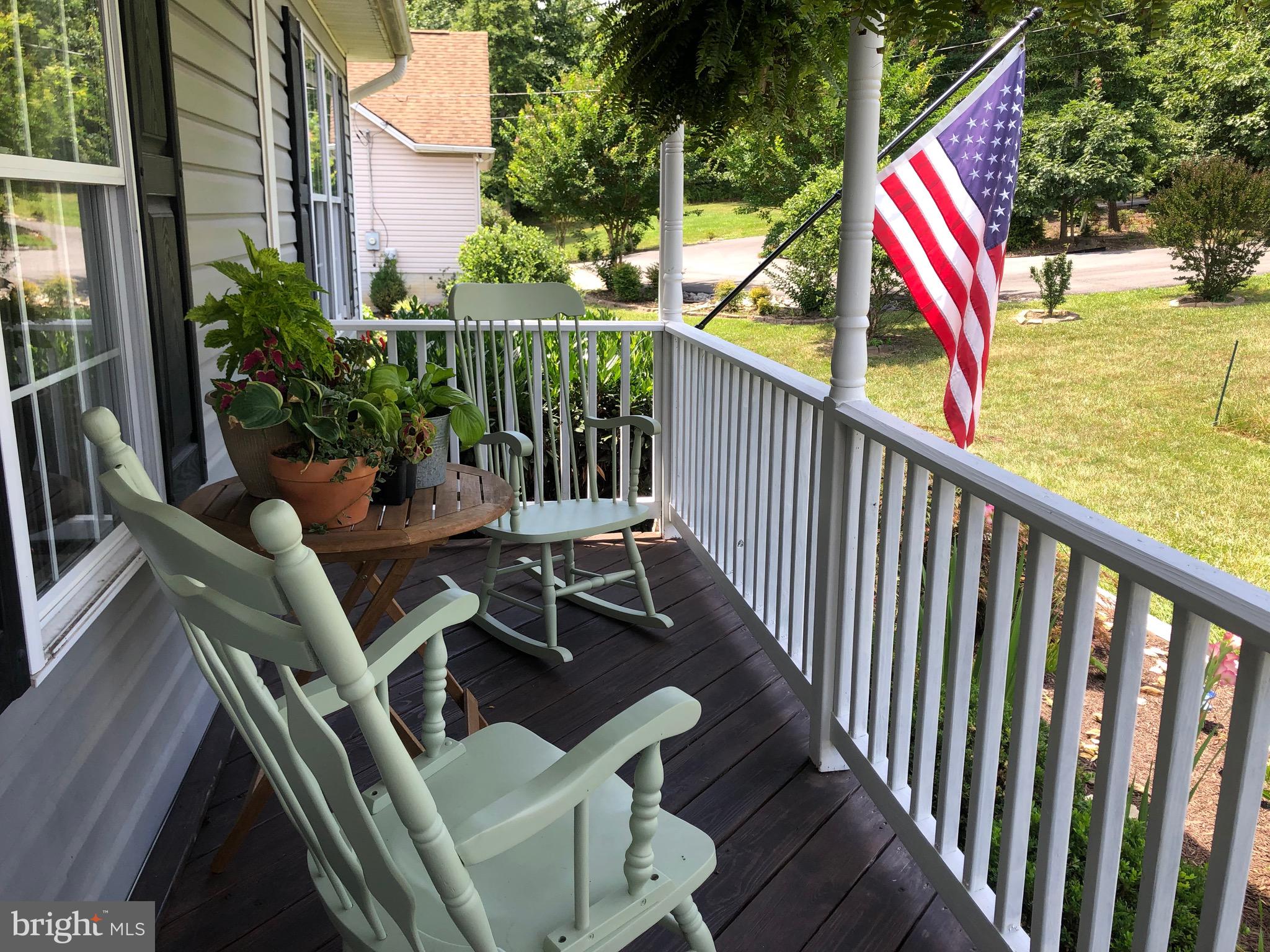 584 Pine Ridge Drive Front Royal, VA 22630 - Photo 9 of 36 Front porch overlooking front lawn & fruit trees