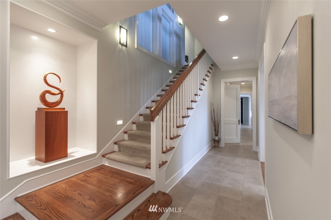 1334 Chuckanut Crest Drive Bellingham, WA 98229 - Photo 7 of 40 a view of entryway with stairs and wooden floor