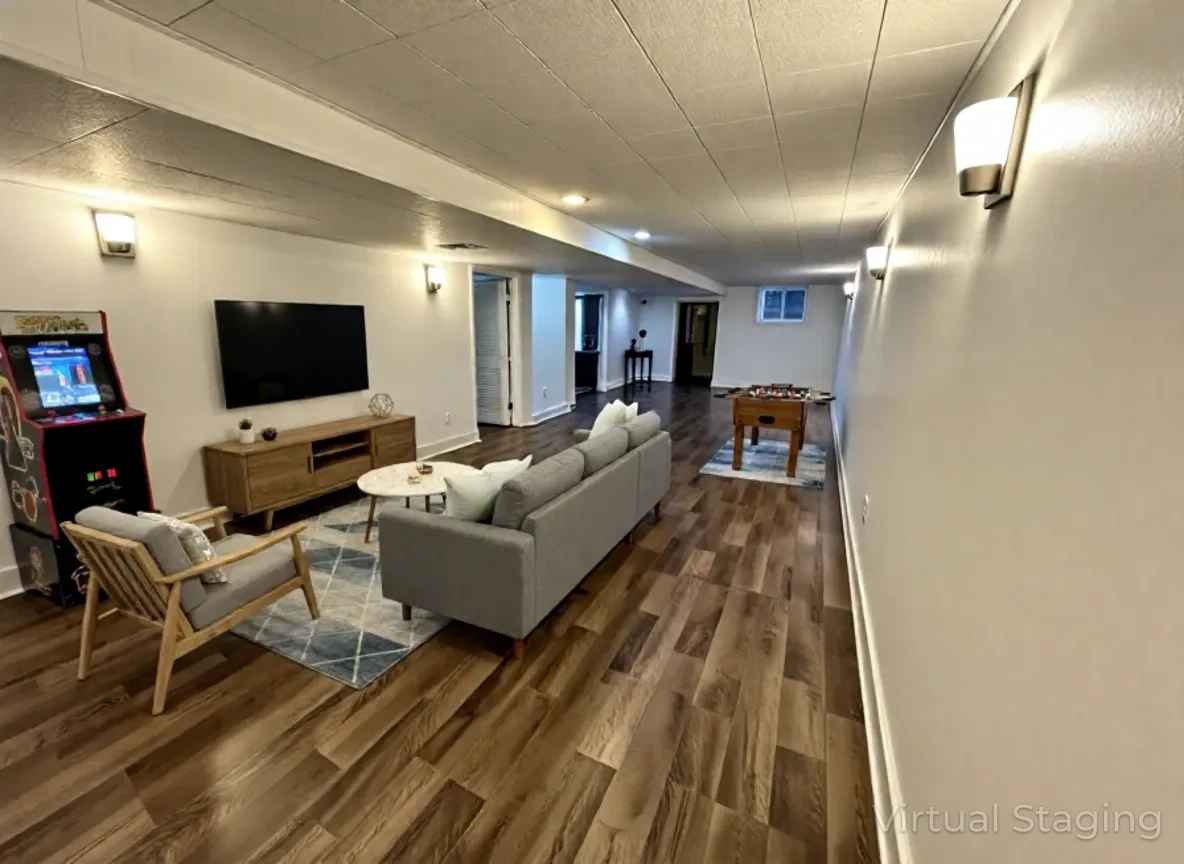 909 South Emerson Street Mount Prospect, IL 60056 - Photo 32 of 45 a living room with furniture and a flat screen tv