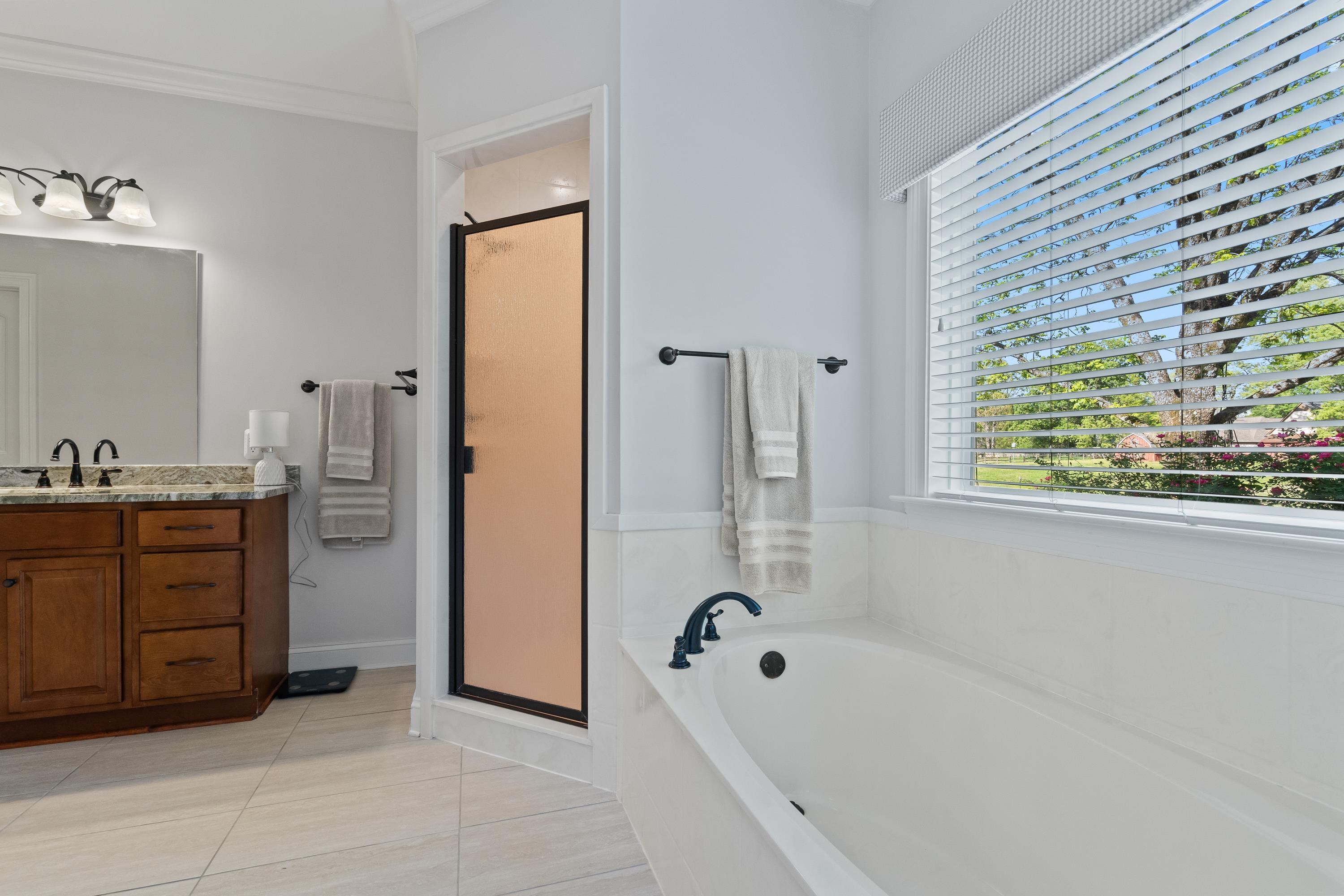 210 Poplar Acres Road Piperton, TN 38017 - Photo 20 of 40 a bathroom with a tub sink and mirror