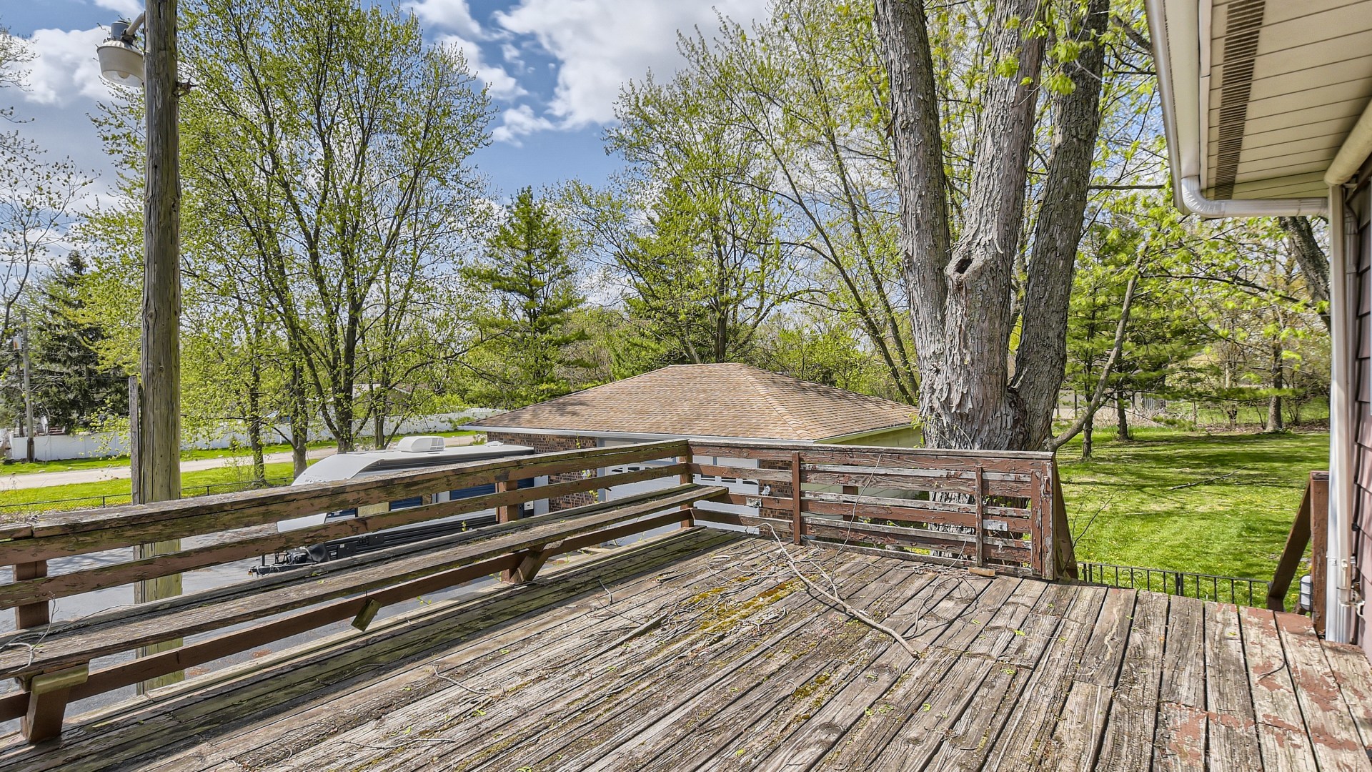 16156 Weber Road Crest Hill, IL 60403 - Photo 36 of 39 a view of a wooden deck with a yard