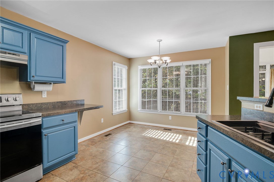 1918 Castle Glen Drive Chesterfield, VA 23236 - Photo 12 of 33 a kitchen with stainless steel appliances granite countertop a stove and a sink