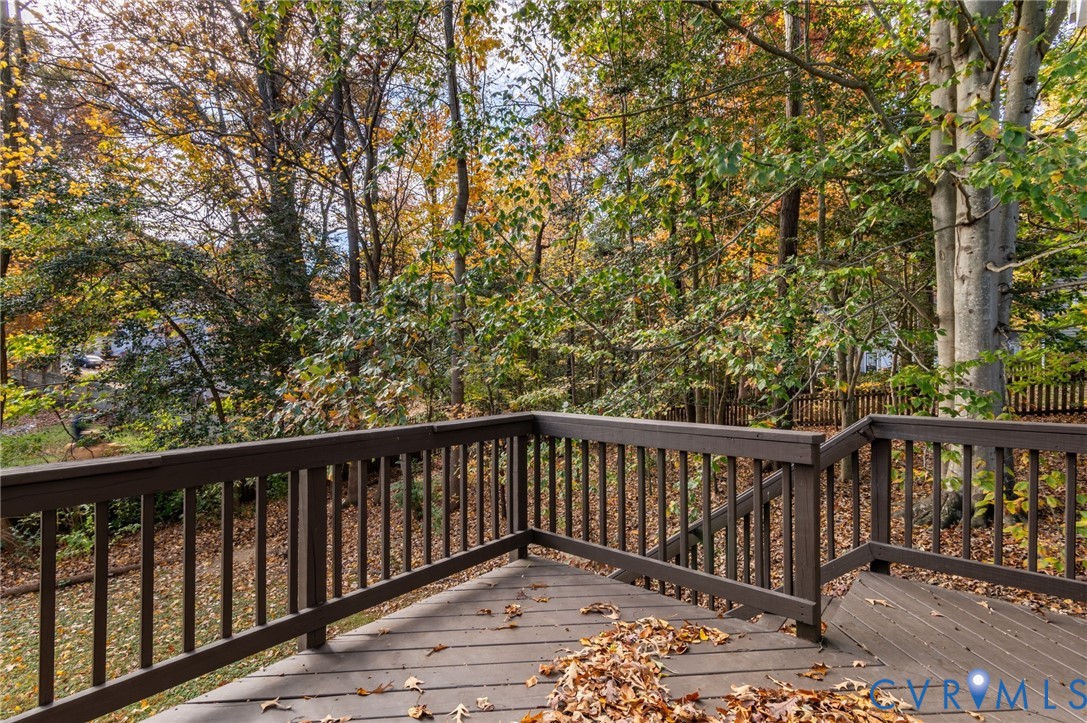 1918 Castle Glen Drive Chesterfield, VA 23236 - Photo 32 of 33 a balcony with wooden floor and fence