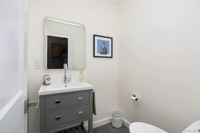 a bathroom with a shower and a toilet