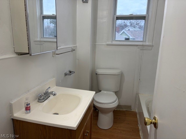 4885 Turney Road Cleveland, OH 44125 - Photo 2 of 5 Bathroom featuring vanity, wood finished floors, and a tub to relax in