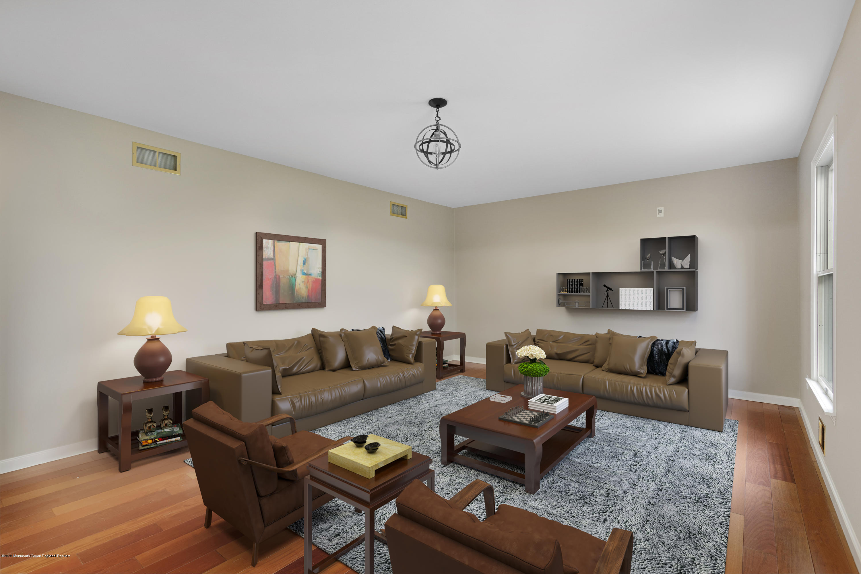202 Adelphia Road Farmingdale, NJ 07727 - Photo 7 of 40 a living room with furniture a rug and a lamp