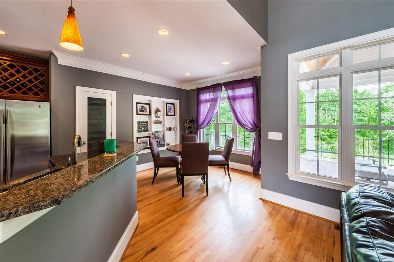 3132 McDade Farm Road Raleigh, NC 27616 - Photo 14 of 24 Calming Tiffany Lights Over the Breakfast Bar. Gorgeous Granite Custom Picked Adjacent to The Breakfast Nook. Again, Tons of Natural Lighting And Expansive Windows, Great For Two or A Party. Breakfast Bar & Breakfast Nook