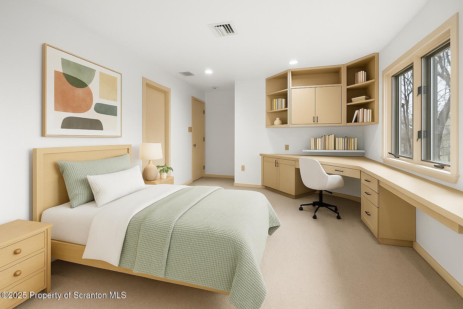 325 T-718 Shavertown, PA 18708 - Photo 31 of 41 a bedroom with a bed and wooden floor