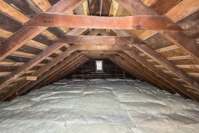 a view of residential houses with city view