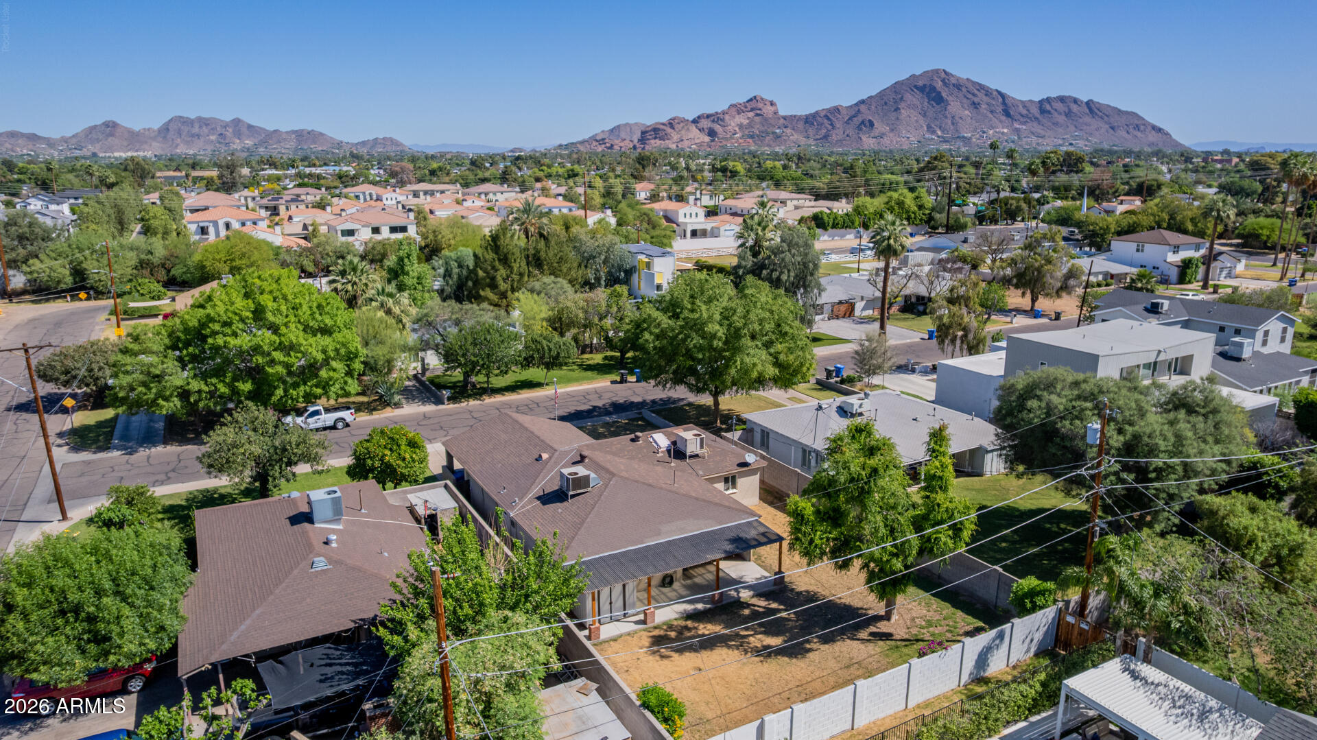 3907 East Mulberry Drive Phoenix, AZ 85018 - Photo 46 of 48 an aerial view of a house with a mountain
