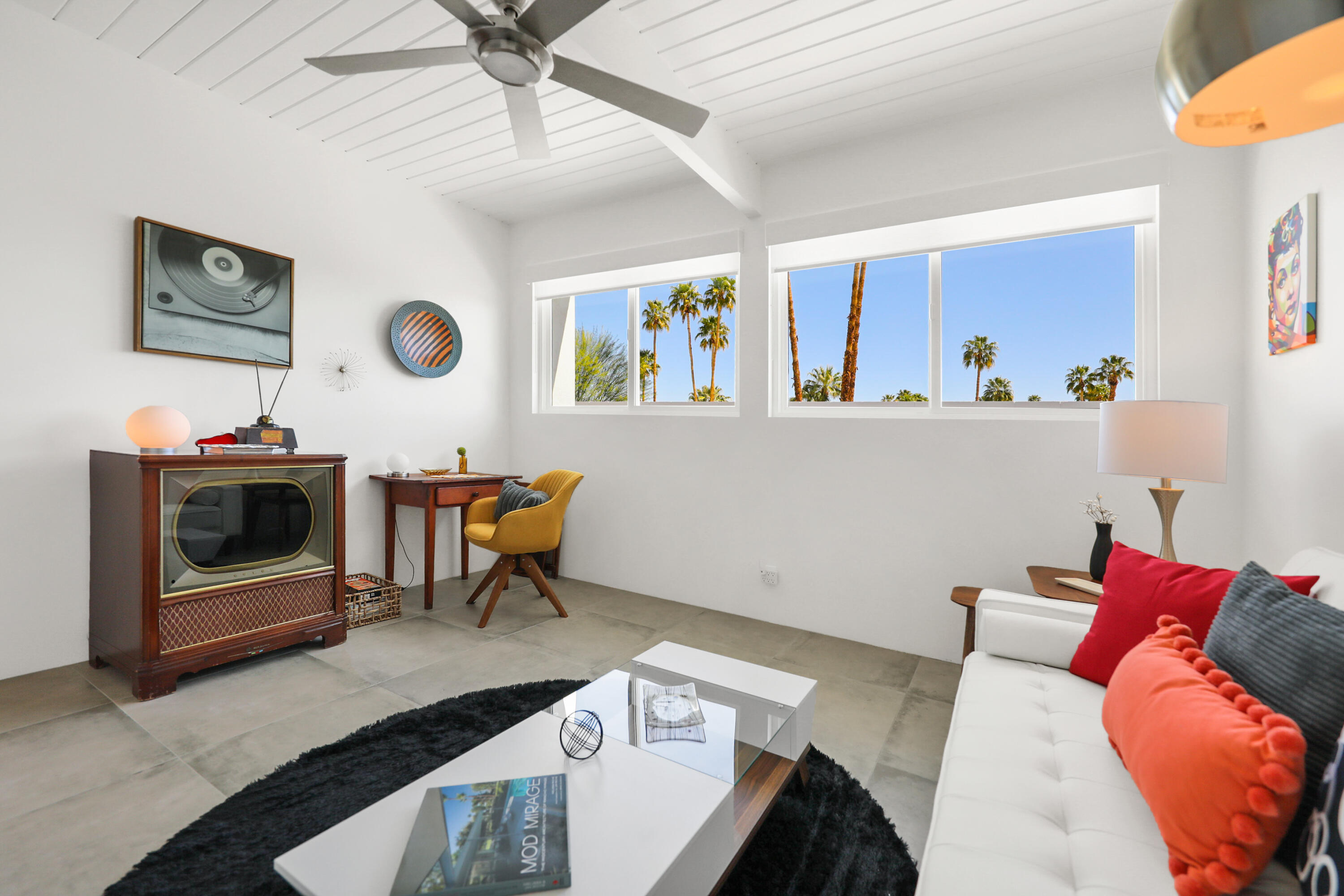 71350 Halgar Road Rancho Mirage, CA 92270 - Photo 18 of 33 a living room with furniture and a fireplace