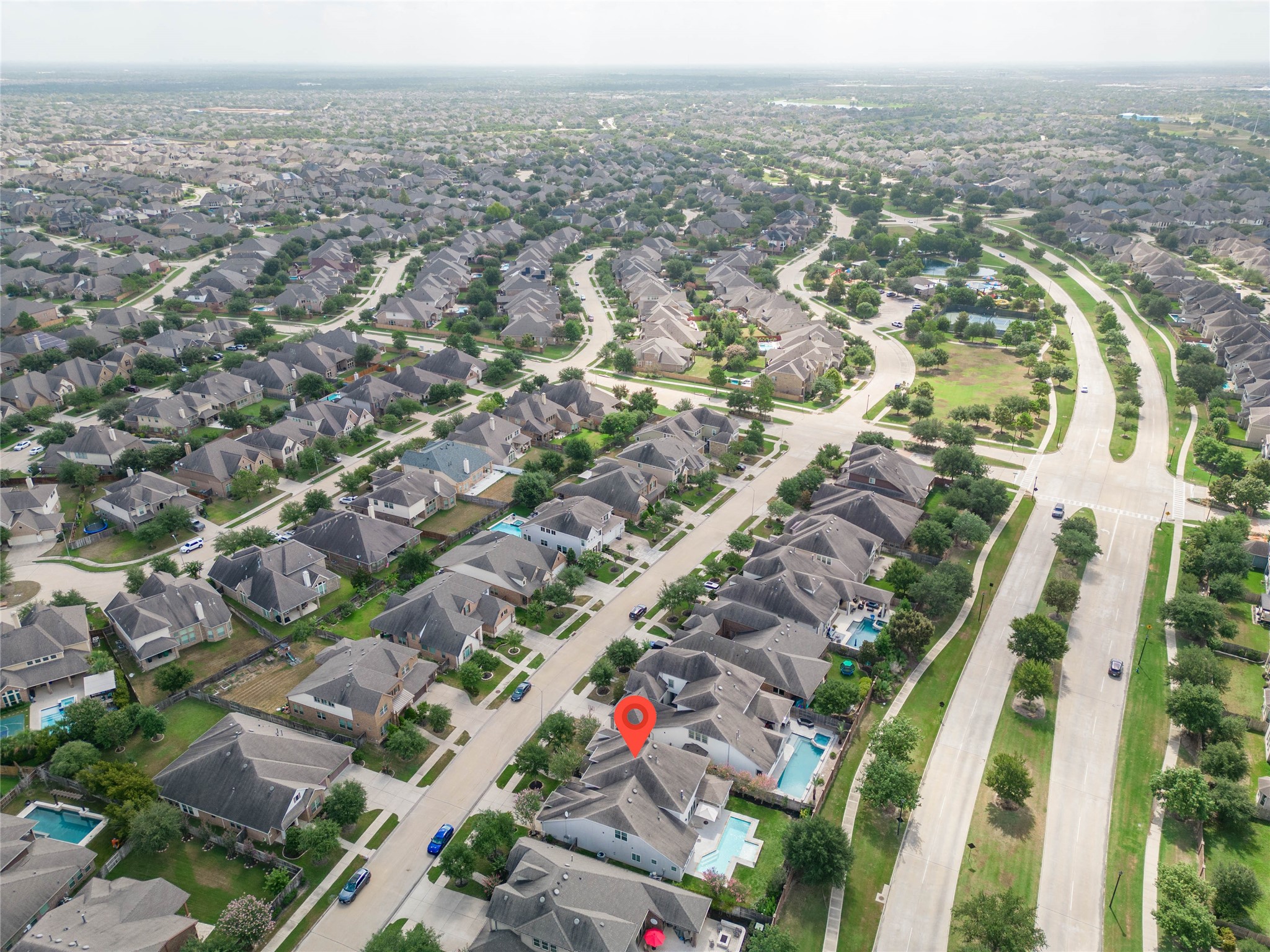 28627 Rolling Ridge Drive Katy, TX 77494 - Photo 42 of 44 an aerial view of residential building and green space