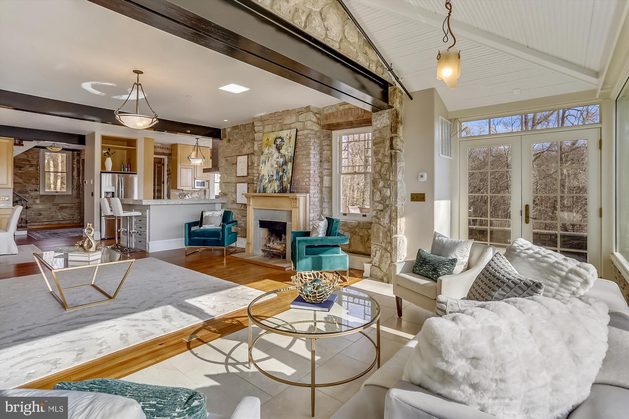 5417 Mohican Road Bethesda, MD 20816 - Photo 28 of 100 a living room with fireplace furniture and a large window