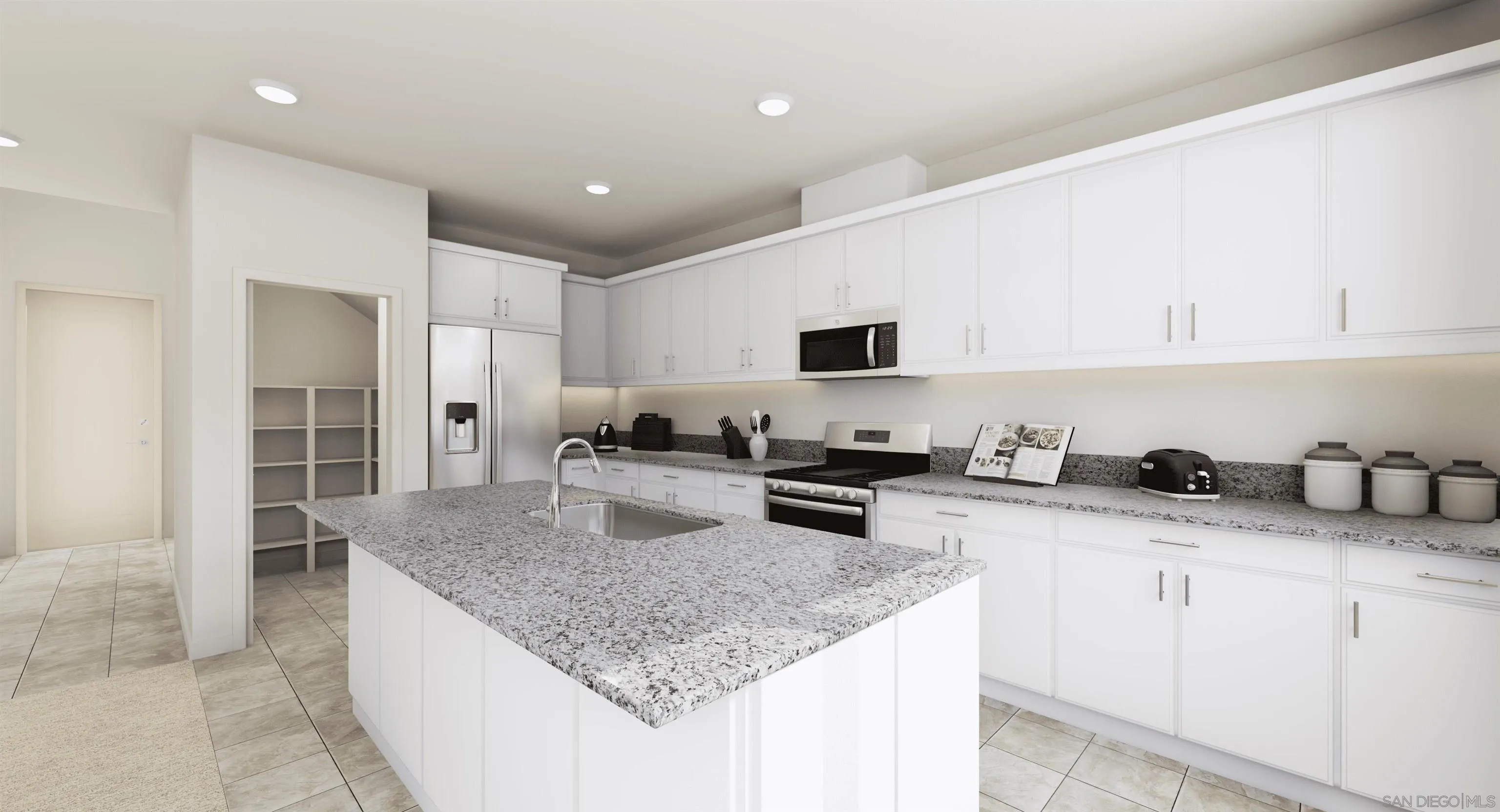 401 Meadowood Street Fallbrook, CA 92028 - Photo 2 of 9 a kitchen with granite countertop a sink counter top space appliances and cabinets