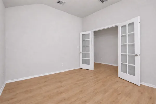 an empty room with a window