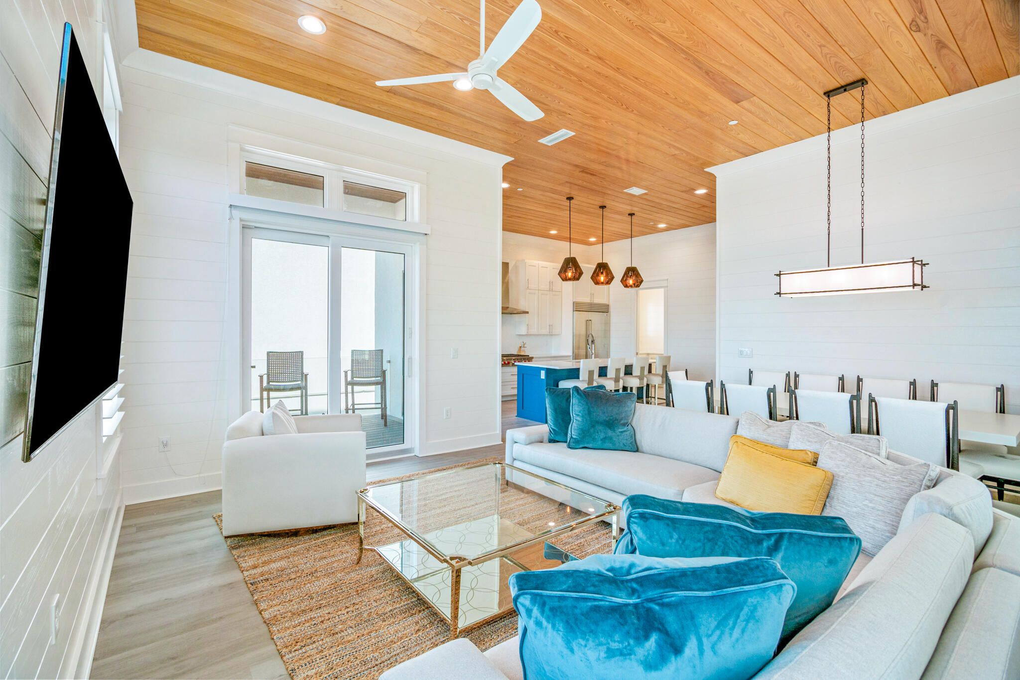 40 Cote D Azur Drive Santa Rosa Beach, FL 32459 - Photo 15 of 92 a living room with furniture and a flat screen tv