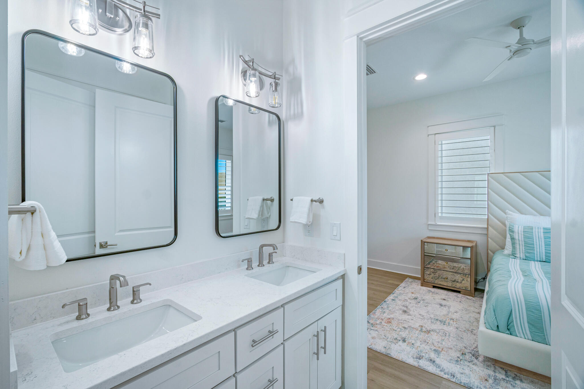 40 Cote D Azur Drive Santa Rosa Beach, FL 32459 - Photo 69 of 92 a bathroom with a sink double vanity and a mirror