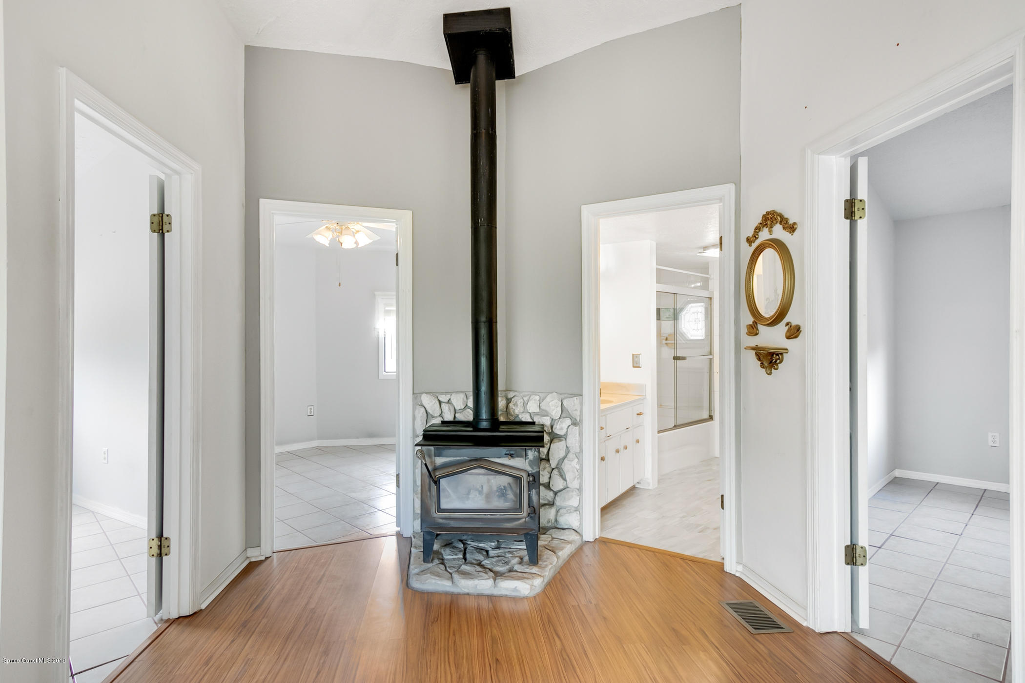 1191 Sunswept Road Northeast Palm Bay, FL 32905 - Photo 33 of 40 Real wood burning fireplace