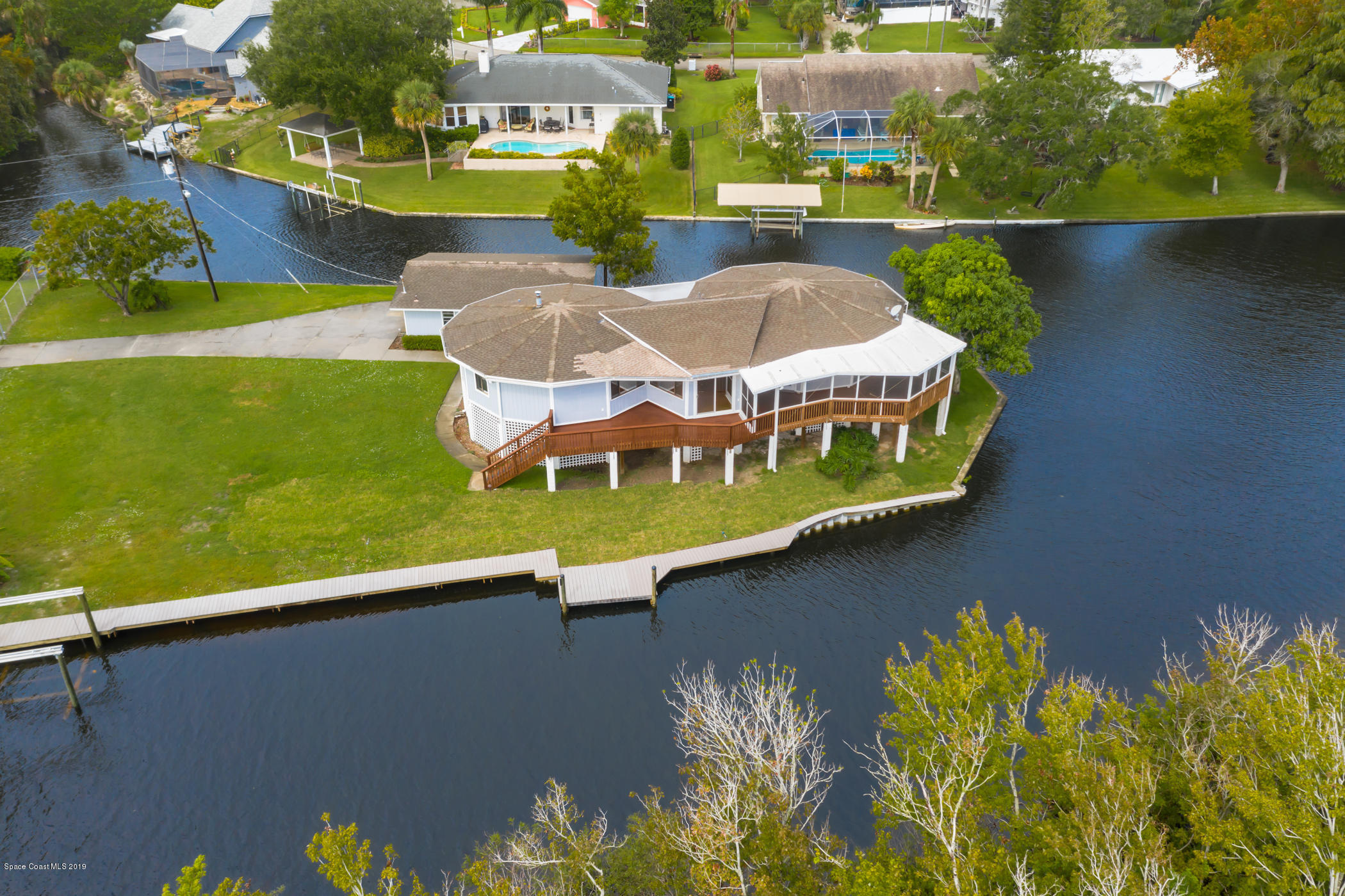 1191 Sunswept Road Northeast Palm Bay, FL 32905 - Photo 5 of 40 New dock and seawall
