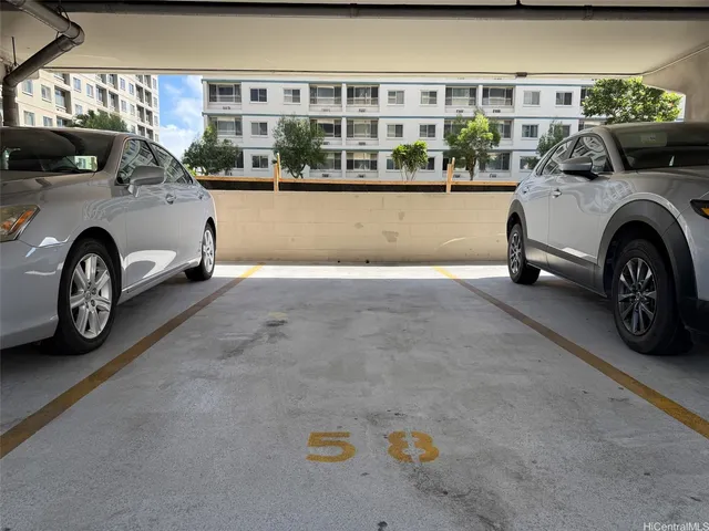 a view of a car garage