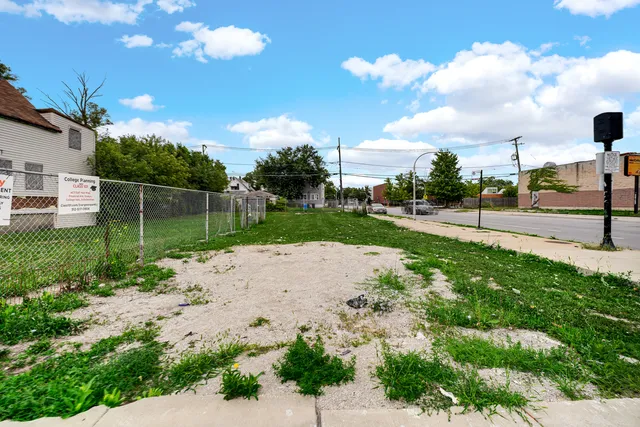 a view of a backyard