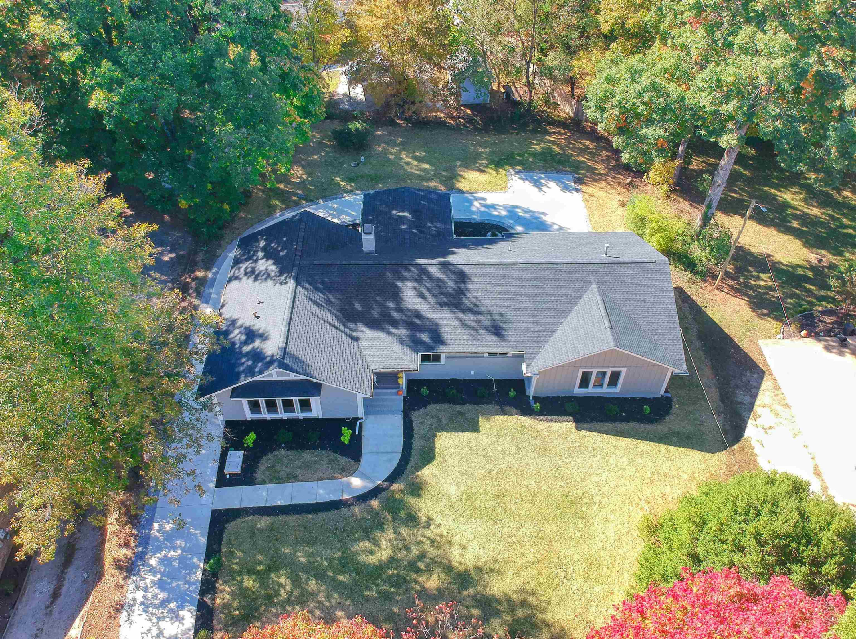 1519 Creech Road Garner, NC 27529 - Photo 4 of 45 an aerial view of a house with swimming pool and garden