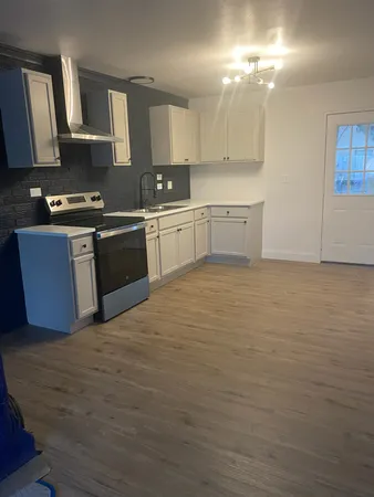 a view of a room with an empty space