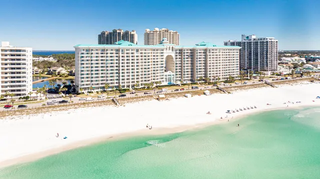 a view of a balcony with city view