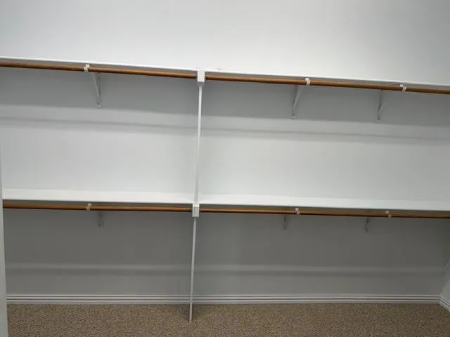 a close view of closet