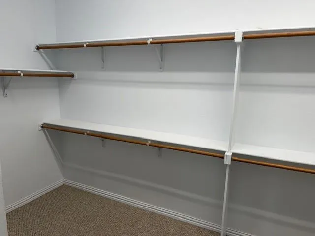 a close view of closet