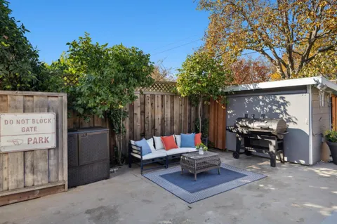 a outdoor space with patio furniture