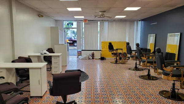 a room with furniture