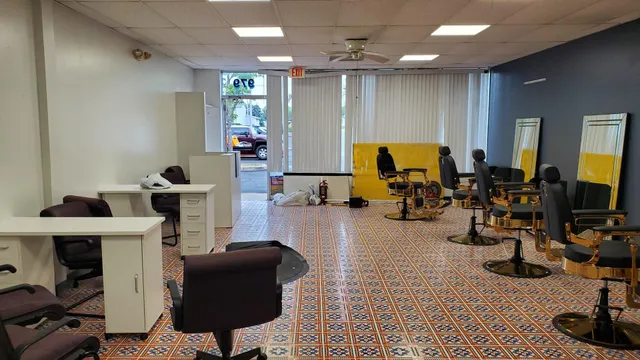 a room with furniture