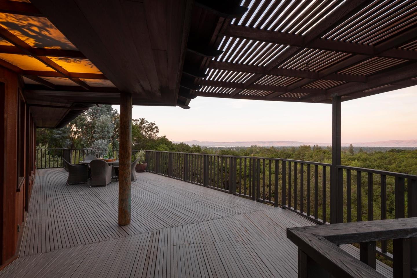 210 Hardwick Road Woodside, CA 94062 - Photo 22 of 29 a view of a balcony with furniture